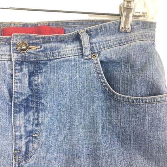 Gloria Vanderbilt Women’s Straight Leg Jeans 12 Short High Waist Blue Stretch - Picture 6 of 10